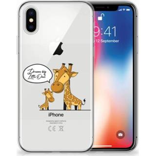 👉 X XS Apple iPhone | Uniek TPU Hoesje Giraffe 8720091262638