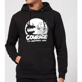 👉 Courage The Cowardly Dog Spotlight Hoodie - Black - XXL - Zwart
