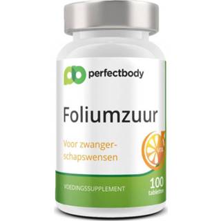 👉 Folium zuur Perfectbody Foliumzuur (vitamine B11) Tabletten - 100 669393939757