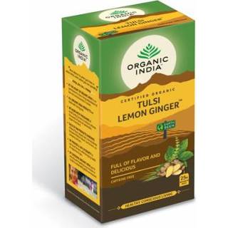 Tulsi Organic India Lemon Ginger Thee Bio (25st) 801541500086