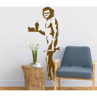 👉 Muursticker nederlands Muurstickers kunst Banksy caveman
