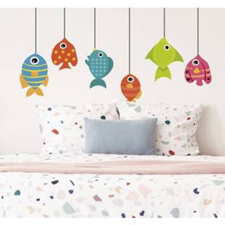 👉 Muursticker nederlands kinderen Muurstickers kinderkamer hangende visjes
