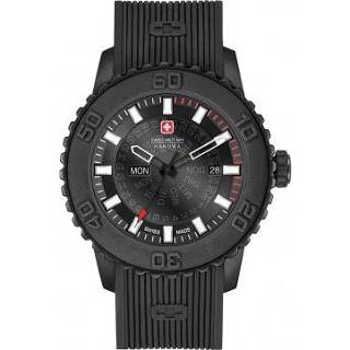 👉 Horlogeband zwart silicoon onbekend Swiss Military Hanowa 6-4281.27.007 Twilight 8719217159990