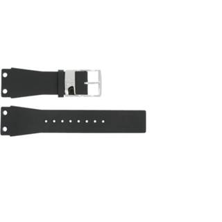 👉 Horlogeband zwart leder kunststof K7547100 / K600060218 Leder/Kunststof 25mm 8719217152465