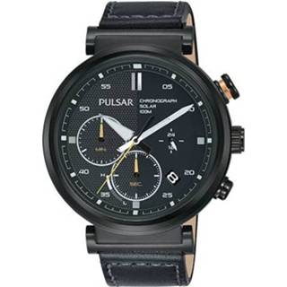 👉 Horlogeband zwart Pulsar PZ5071X1 Leder 22mm 8719217165199