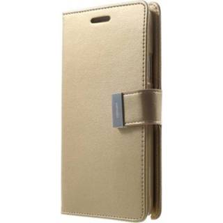 Portemonnee goud active HTC Desire 626 / 626S Rich Diary Wallet Case 8719323948624