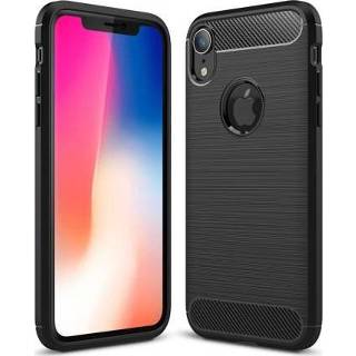 👉 Zwart active Geborstelde TPU Cover - iPhone XR 8719793020721