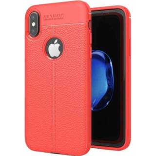 👉 Rood leather x active Litchi TPU Case - iPhone 8719793006633