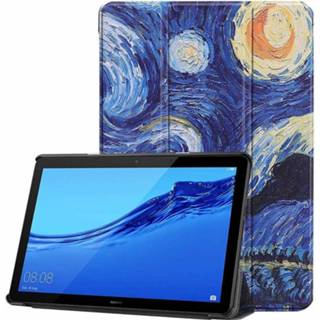 👉 Sterrenhemel active Huawei MediaPad T5 10 - Tri-fold Book Case 8719793023340
