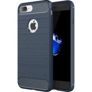 👉 Active blauw Geborstelde TPU Cover - iPhone 7 / 8 8719793000617