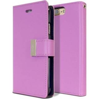 👉 Portemonnee paars active IPhone 7 Plus / 8 - Rich Diary Wallet Case 8719638121095