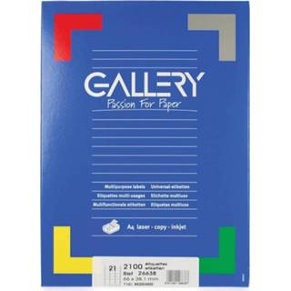 👉 Gallery witte etiketten ft 66 x 38,1 mm (b x h), ronde hoeken, doos van 2.100 etiketten