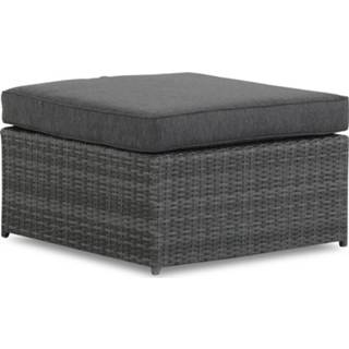 👉 Lounge voetenbank wicker Flat Charcoal grijs-antraciet Domani Paola 7435147256219