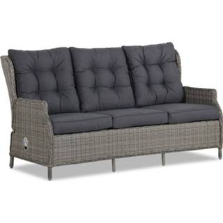 👉 Tuinbank wicker Half Round Grey loungebanken grijs-antraciet Garden Collections New Castle lounge 3-zits verstelbaar 7435147270222