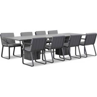 👉 Tuinset aluminium antracite dining sets transparant Lifestyle Estancia/Graniet 300 cm 9-delig