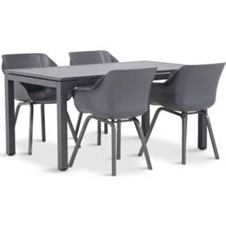 Tuinset kunststof xerix dining sets grijs-antraciet Hartman Sophie/Concept 160 cm 5-delig