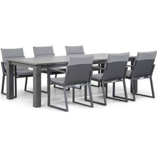 👉 Tuinset textileen antracite dining sets grijs-antraciet Lifestyle Treviso/Alaska 240 cm 7-delig