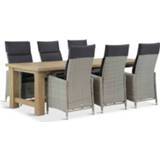 👉 Tuinset wicker New Grey dining sets grijs-antraciet Garden Collections Madera/Fourmile 260 cm 7-delig