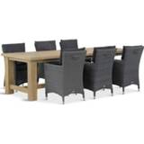 👉 Tuinset wicker off black dining sets zwart Garden Collections Springfield/Fourmile 260 cm 7-delig
