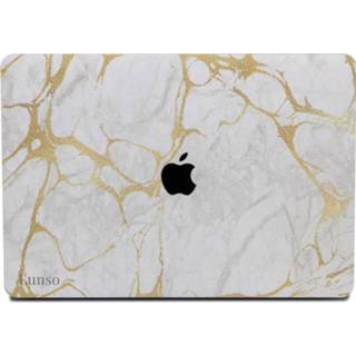 👉 Coverhoes kunststof Marble Stella hardcase hoes wit Lunso - cover MacBook Air 13 inch (2018) 9145425575601