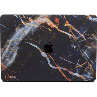 👉 Coverhoes kunststof Marble Kenzie hardcase hoes zwart Lunso - cover MacBook Pro 13 inch (USB-C) 9145425575618