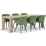 👉 Tuinset kunststof groen Moss Green dining sets Hartman Sophie Studio/Brighton 240 cm 7-delig