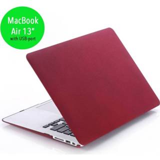 👉 Cover hoes kunststof rood hardcase sand bordeaux Lunso - MacBook Air 13 inch (2012-2017) 669014993977