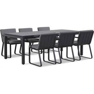 👉 Tuinset aluminium grijs-antraciet dining loungesets antracite Lifestyle Estancia/Concept 220 cm 7-delig