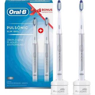 👉 Elektrische tandenborstel zilver Oral-B Pulsonic 1900 Twinpack Sonisch 4210201235446