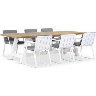 👉 Tuinset aluminium wit dining sets Lifestyle Estancia/Florence 260 cm 7-delig