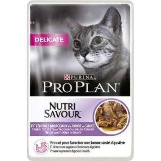 👉 Kalkoen Pro Plan Delicate Cat 85gr 24x