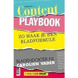 👉 Content Playbook. Hoe maak je een bladformule, Vader, Carolien, Paperback 9789400511163