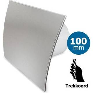 👉 Trekkoord RVS kunststof Badkamer/toilet ventilator - 100mm gebogen 7434010383373