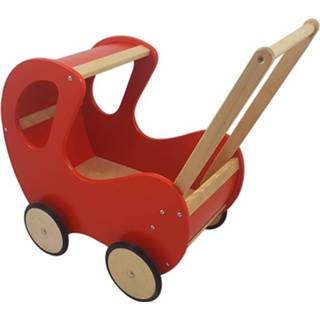 👉 Playwood Poppenwagen rood klassiek