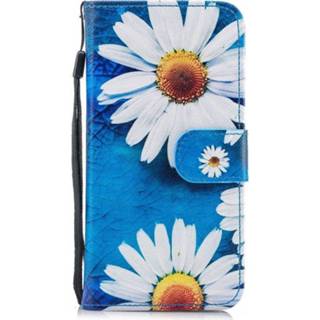 👉 Portemonnee blauw x XS Hemels met chrysanten iPhone X, hoes 7435123780721
