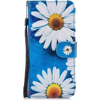 👉 Portemonnee blauw Hemels met chrysanten Galaxy S8 PLUS hoes 7435123780752