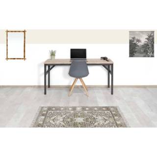 👉 Steigerhout Steigerhouten bureau Rozet met industrieel frame