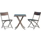 👉 Bruin active Bistroset balkonset inklapbaar polyrattan