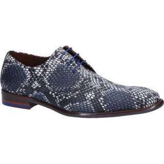 👉 Veterschoenen blauw leer male men mannen Floris van Bommel Veterschoen snake 2900045166038 8719092628901 8719092628918
