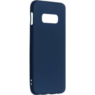 👉 Blauw siliconen unisex donkerblauw Color Backcover voor de Samsung Galaxy S10e - 8719295310269