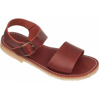 👉 Sandaal rood Leather|Leer 36 uniseks Duckfeet - Løkken Sandalen maat 36, 5907776481017