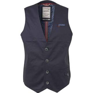 👉 Gilet blauw male No Excess Gilet, ao printed pin stripe, fully night 8718893852300