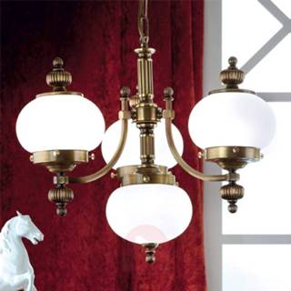 👉 Hang lamp messing a++ orion oudmessing Hanglamp Delia in oud messing, 4-lamps