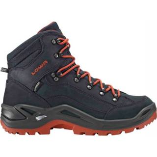 👉 Blauw mannen nubuck gore-tex normaal Lowa Renegade GTX Mid Navy-Rost
