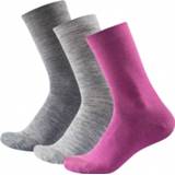 👉 Sock vrouwen grijs roze Devold - Daily Light Woman 3-Pack maat 36-40 grijs/roze 7028567193785