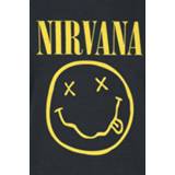 👉 Shirt zwart T-Shirt meisjes Nirvana Smiley Logo Girls 5056012009307