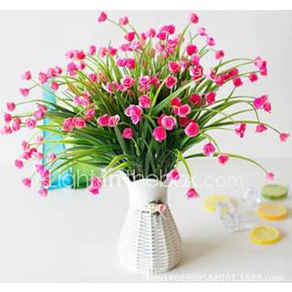 👉 Kunstbloem Kunstbloemen 5 Tak Klassiek Bruiloft Pastoraal Stijl Rozen Planten Eeuwige bloemen voor op tafel