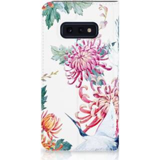 👉 Standcase Samsung Galaxy S10e Uniek Hoesje Bird Flowers 8720091033221