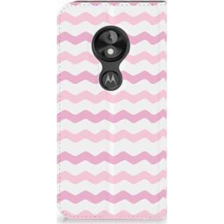 👉 Standcase roze Motorola Moto E5 Play Uniek Hoesje Waves 8720091102187