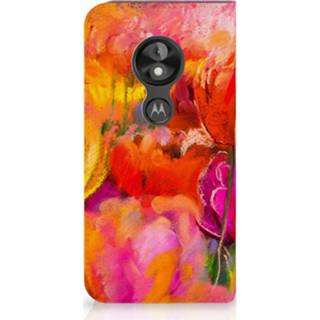 👉 Standcase Motorola Moto E5 Play Hoesje Design Tulips 8720091115729